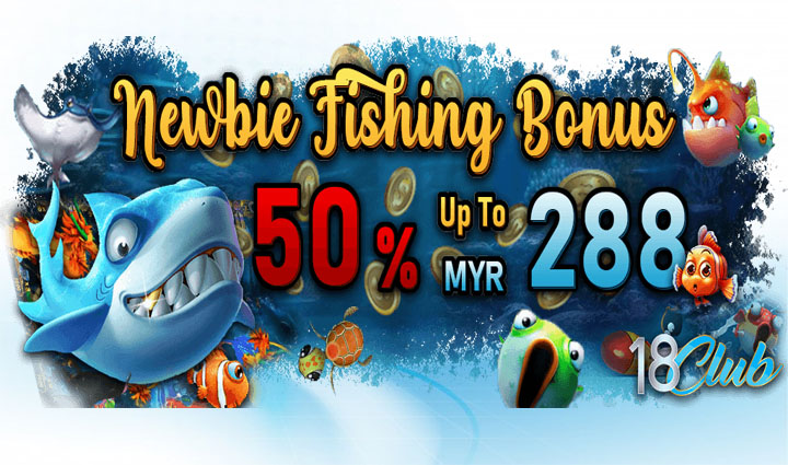 50% Fishing Games Welcome Bonus